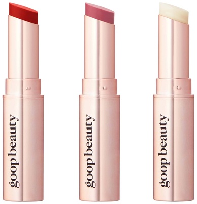 goop Goopgenes Clean Nourishing Lip Balm Trio Tomato + Peony